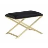 Sunpan Sahara Stool - Brass And Black - Angled - Sunpan Sahara Stool - Brass And Black - Angled
