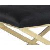 Sunpan Sahara Stool - Brass And Black - Seat Close-Up