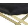 Sunpan Sahara Stool - Brass And Black - Seat Close-Up - Sunpan Sahara Stool - Brass And Black - Seat Close-Up