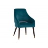 Sunpan Adelaide Dining Armchair - Front Angle - Timeless Teal