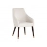 Sunpan Adelaide Dining Armchair - Calico Cream - Front Side Angle