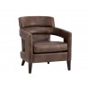 Sunpan Bloor Lounge Chair - Havana Dark Brown - Angled