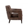 Sunpan Bloor Lounge Chair - Havana Dark Brown - Side