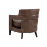 Sunpan Bloor Lounge Chair - Havana Dark Brown - Back Angle