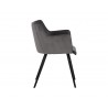 Griffin Dining Armchair - Town Grey / Roman Grey - Side Angle