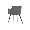 Griffin Dining Armchair - Town Grey / Roman Grey - Back Angle