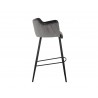 Griffin Barstool - Town Grey / Roman Grey - Side Angle