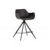 Owen Swivel Counter Stool - Town Grey - Angled View