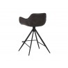 Owen Swivel Counter Stool - Town Grey - Back Angle