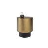 Sunpan Bernaby End Table - Front Angle with Decor