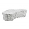 Sunpan Ava Coffee Table in Marble Look - Angled View
