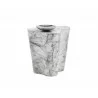 Sunpan Ava End Table - Small - Marble Look - Angled View - Sunpan Ava End Table - Small - Marble Look - Angled View