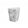 Sunpan Ava End Table - Small - Marble Look - Angled View - Sunpan Ava End Table - Small - Marble Look - Angled View