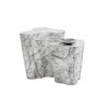 Ava Coffee Table in Marble Look - Small - Front with Set