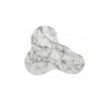 Sunpan Ava End Table - Small - Marble Look - Top View