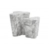 Sunpan Ava End Table in Marble Look - Large - Side