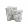 Sunpan Ava End Table in Marble Look - Large - Side - Sunpan Ava End Table in Marble Look - Large - Side