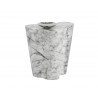 Sunpan Ava End Table in Marble Look - Large - Front with Decor