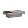 Sunpan Quill Coffee Table - Rectangular - Angled View