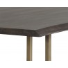 Donnelly Dining Table - Antique Brass - Dark Mango - 95" - Table Edge