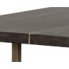 Donnelly Dining Table - Antique Brass - Dark Mango - 95" - Table Edge Close-Up