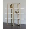 Sunpan Halston Bookcase - Antique Brass - White - Lifestyle - Sunpan Halston Bookcase - Antique Brass - White - Lifestyle