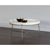 Remy Coffee Table - Antique Brass - Ivory - Lifestyle