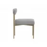 Seneca Dining Chair - Antique Brass - Arena Cement - Side Angle - Seneca Dining Chair - Antique Brass - Arena Cement - Side Angle
