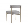 Seneca Dining Chair - Antique Brass - Arena Cement - Back Angle