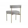 Seneca Dining Chair - Antique Brass - Arena Cement - Back Angle - Seneca Dining Chair - Antique Brass - Arena Cement - Back Angle