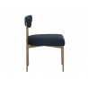 Seneca Dining Chair - Antique Brass - Arena Navy - Side Angle