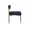 Seneca Dining Chair - Antique Brass - Arena Navy - Side Angle - Seneca Dining Chair - Antique Brass - Arena Navy - Side Angle