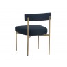 Seneca Dining Chair - Antique Brass - Arena Navy - Back Angle