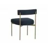 Seneca Dining Chair - Antique Brass - Arena Navy - Back Angle - Seneca Dining Chair - Antique Brass - Arena Navy - Back Angle