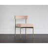 Seneca Dining Chair - Antique Brass - Velvet Blush - Lifestyle
