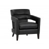 Sunpan Bloor Lounge Chair - Coal Black - Angled View