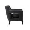 Sunpan Bloor Lounge Chair - Coal Black - Side