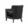 Sunpan Bloor Lounge Chair - Coal Black - Back Angle - Sunpan Bloor Lounge Chair - Coal Black - Back Angle