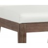 Sunpan Branson Dining Chair in White - Seat Close-up