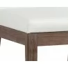 Sunpan Branson Dining Chair in White - Seat Close-up - Sunpan Branson Dining Chair in White - Seat Close-up