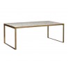 Evert Coffee Table - High - White - Angled