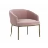 Cornella Lounge Chair - Blush Pink - Angled View - Cornella Lounge Chair - Blush Pink - Angled View