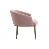 Cornella Lounge Chair - Blush Pink - Side Angle