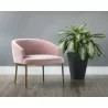 Cornella Lounge Chair - Blush Pink - Angled View - Cornella Lounge Chair - Blush Pink - Angled View