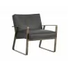 Kristoffer Lounge Chair - Vintage Steel Grey Leather - Angled View - Kristoffer Lounge Chair - Vintage Steel Grey Leather - Angled View