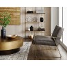 Kristoffer Lounge Chair - Vintage Steel Grey Leather - Lifestyle 2