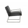 Kristoffer Lounge Chair - Vintage Steel Grey Leather - Side Angle - Kristoffer Lounge Chair - Vintage Steel Grey Leather - Side Angle