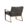 Kristoffer Lounge Chair - Vintage Steel Grey Leather - Back Angle