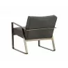 Kristoffer Lounge Chair - Vintage Steel Grey Leather - Back Angle - Kristoffer Lounge Chair - Vintage Steel Grey Leather - Back Angle
