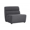 Cornell Modular - Armless Chair - Polo Club Kohl Grey - Angled View